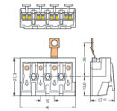 Leuchtenanschlussklemme 294-4424 4-polig PUSH WIRE 2,5...