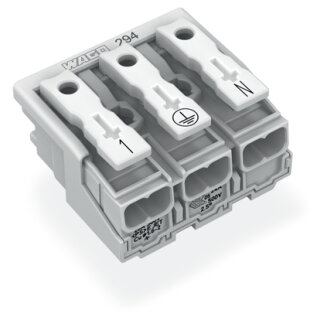 Leuchtenanschlussklemme 294-5053 3-polig Push-in CAGE CLAMP weiß