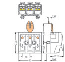 Leuchtenanschlussklemme 294-5313 3-polig N-PE-L PUSH WIRE