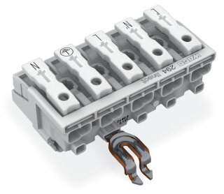 Leuchtenanschlussklemme 294-8325 5-polig Push-in CAGE CLAMP weiß