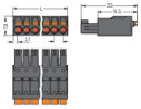 1-Leiter-Federleiste 714-108 Push-in CAGE CLAMP 8-polig...