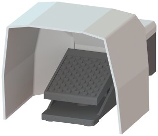 Fußtaster 3SE2903-1AA20 einpedalig 2S+2Ö mit Haube IP65