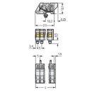 WAGO - 721-306/008-000 - 1-Leiter Federleiste, abgewinkelt