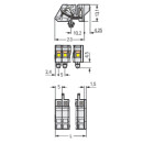 WAGO - 721-308/008-000 - 1-Leiter Federleiste, abgewinkelt