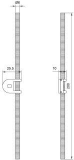 Stangenhebel Feder 200 mm 3SE5000-0AA81 Form D für Positionsschalter