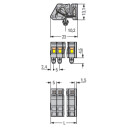 WAGO - 731-503/008-000 - 1-Leiter Federleiste, abgewinkelt