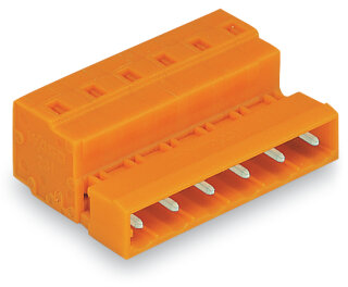 1-Leiter-Stiftleiste 731-635 CAGE CLAMP 2,5 mm² 5-polig orange