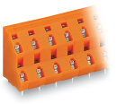 Doppelstock-Leiterplattenklemme 736-802 CAGE CLAMP 2,5 mm² 4-polig orange