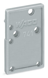 Abschlussplatte 741-100 anrastbar 1,5 mm grau
