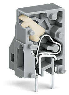 Anreihbare Leiterplattenklemme 741-905 CAGE CLAMP 2,5 mm² grau