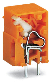 Anreihbare Leiterplattenklemme 741-913 CAGE CLAMP 2,5 mm² orange