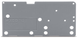 Abschlussplatte 742-152 anrastbar 1,5 mm grau