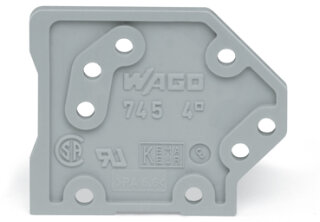 Abschlussplatte 745-100 anrastbar 1,5 mm grau