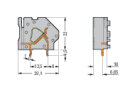 Anreihbare Leiterplattenklemme 745-840 CAGE CLAMP 6...