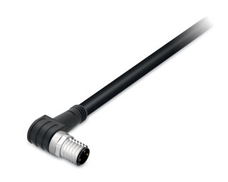 Sensor-Aktorleitung M8-Stecker winklig 3-polig 1,5 m PUR halogenfrei