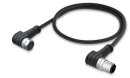 Sensor-Aktorleitung M8 Buchse winklig Stecker 3-polig 2 m...