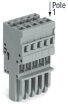 1-Leiter-Federleiste 769-105 CAGE CLAMP 4 mm²...