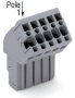 1-Leiter Federleiste abgewinkelt CAGE CLAMP 4 mm²...