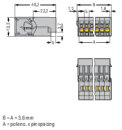 1-Leiter-Stiftleiste 769-608 CAGE CLAMP 4 mm²...