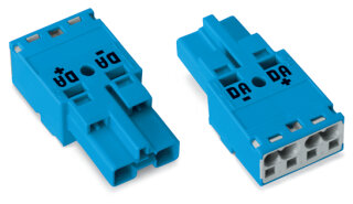 WINSTA MIDI Stecker 770-1112 2-polig Kodierung I blau Push-in
