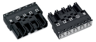 WINSTA MIDI Stecker 770-215 5-polig Kodierung A 4 mm² schwarz