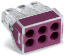 Verbindungsdosenklemme WAGO 773-106 PUSH WIRE 6-fach...