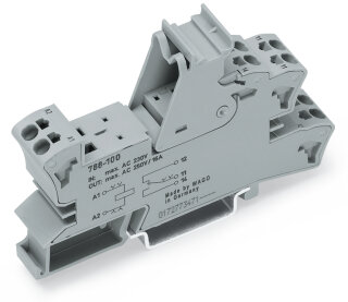 Relaissockel 788-102 2 Wechsler 15 mm Push-in grau