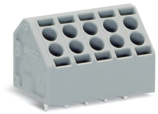 2-Leiter-Leiterplattenklemme 816-109 Push-in CAGE CLAMP 1,5 mm² grau