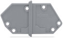 Abschlussplatte 826-158 anrastbar 1,5 mm grau