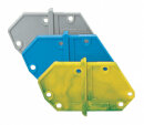 Abschlussplatte 826-158/000-006 anrastbar 1,5 mm blau