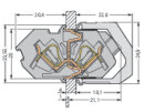 PE-Durchführungsendklemme 826-159/000-016 CAGE CLAMP...