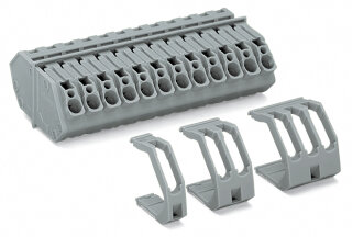 Durchführungsklemme 826-169 CAGE CLAMP 9-polig 4 mm² grau
