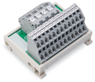 Potentialverteilermodul 830-800/000-306 2 Potentiale 12 Ausgänge grau