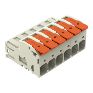 1-Leiter-Stiftleiste 832-1206 Push-in CAGE CLAMP 6-polig 16 mm²