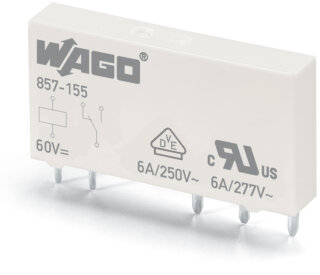Elementarrelais 857-155 DC 60 V 1 Wechsler 6 A
