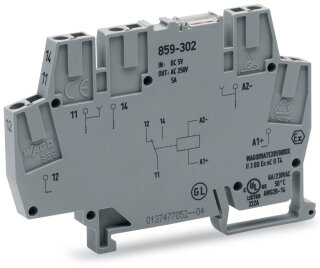 Relaismodul 859-306 DC 60 V 1 Wechsler 5 A grau