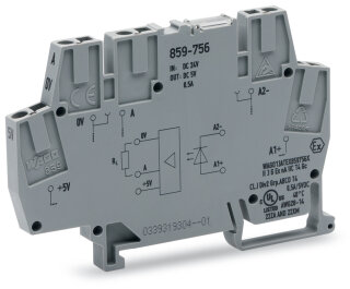 Optokopplermodul 859-756 DC 24 V 0,5 A 3-Leiter grau