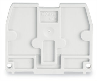 Abschlussplatte 869-377 für Rastfuß-Klemmen 2,5 mm PA66