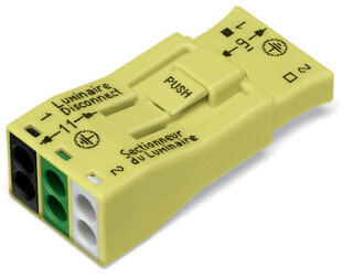 Leuchtensteckverbinder 873-953 3-polig 0,75–4 mm² PUSH WIRE gelb