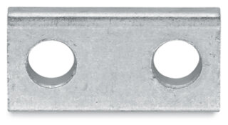Brücker 2-fach silberfarben für Reihenklemmen 40,2 mm