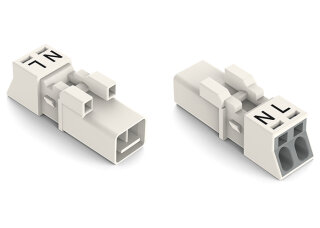 WINSTA MINI Stecker 890-232 2-polig 1,5 mm² weiß