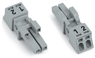 WINSTA MINI Buchse 2-polig Kodierung B 1,5 mm² grau