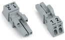WINSTA MINI Buchse 2-polig Kodierung B 1,5 mm² grau