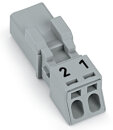 WINSTA MINI Stecker 2-polig 1,5 mm² grau Fehlsteckschutz