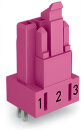WINSTA MINI Buchse 890-883 3-polig gerade pink Leiterplatte