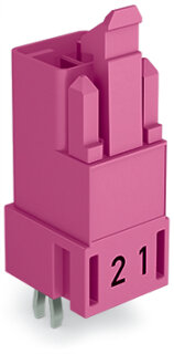 WINSTA MINI Leiterplattenstecker 890-892 2-polig gerade pink