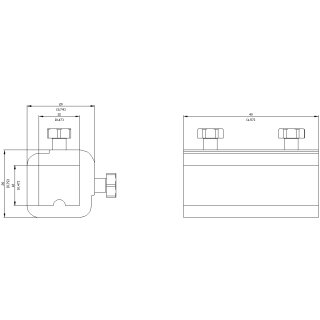 Zwischenstück 12x12 mm für Niederspannungsschalter 3VA1/2 3VA5/6