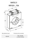 Aufsteckstromwandler 195120-800/5A 10VA Klasse 1 800/5A