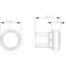 Leuchtmelder grün 22 mm rund Kunststoff IP66 IP67...