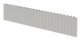 Blindabdeckung Verteilergehäuse 12 Platzeinheiten 220 mm grau
